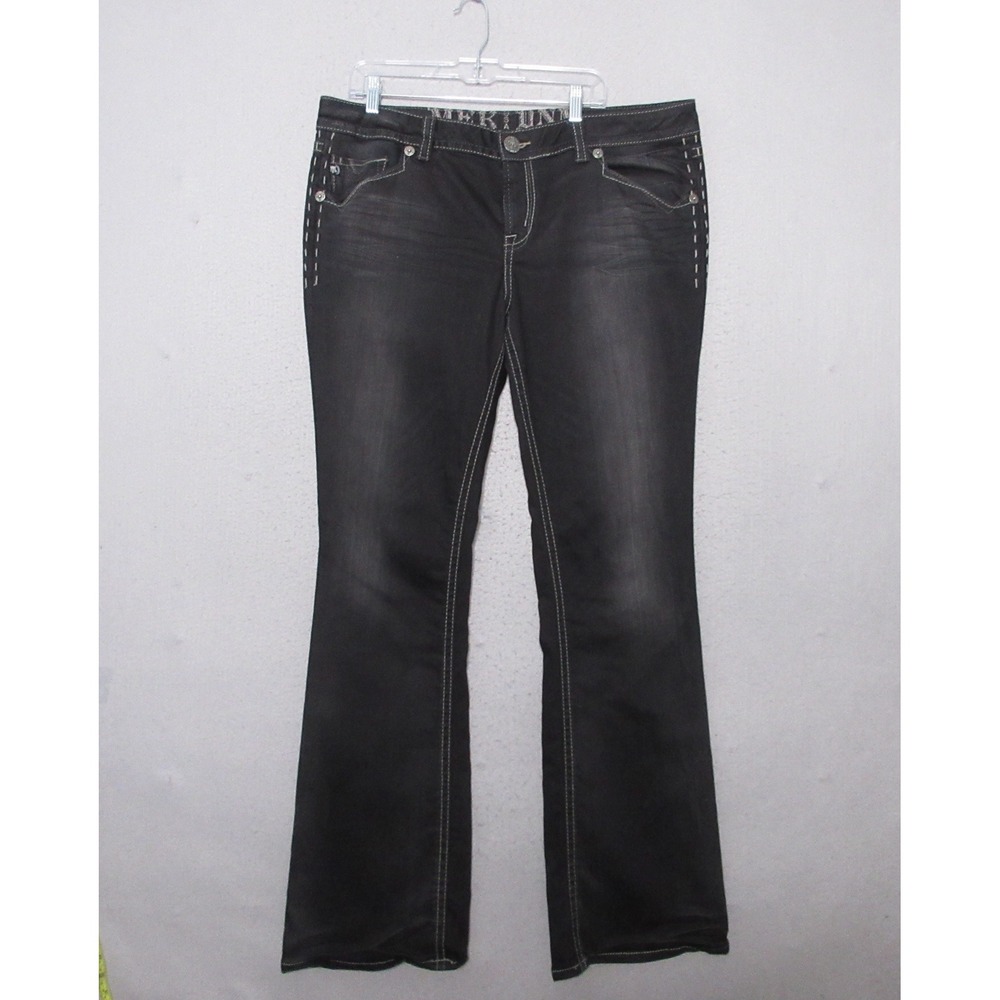Mek Buckle Denim Jeans 36x36 Lyon Easy Bootcut Thick Stitch Y2K Grunge Western